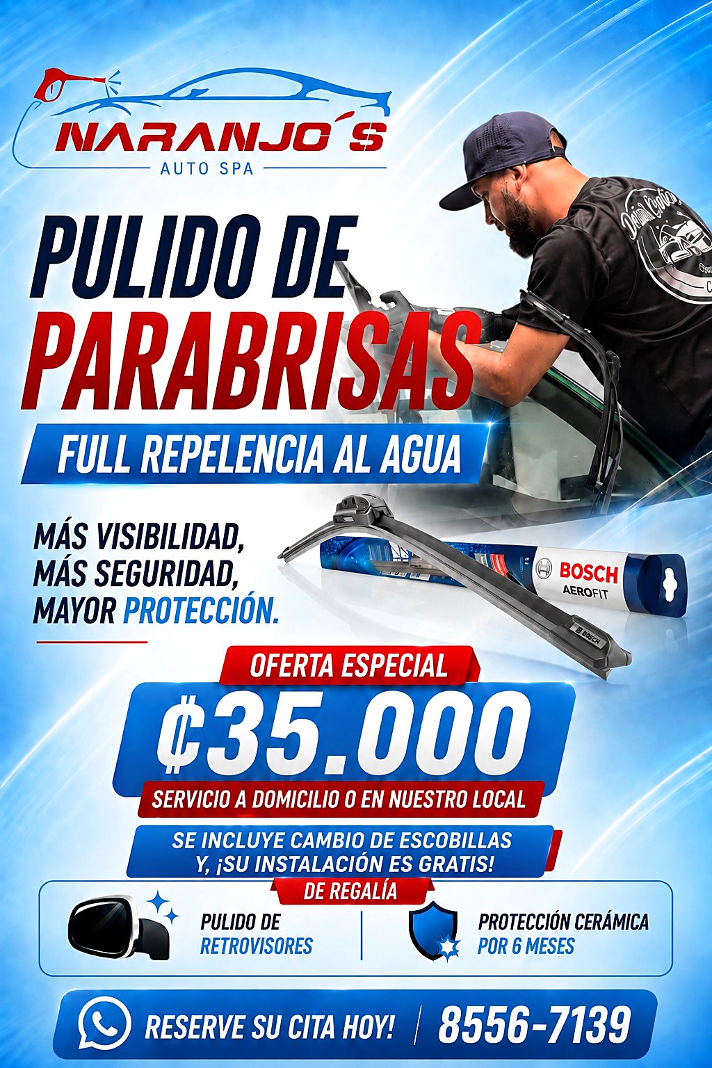 Pulido de Parabrisas + Escobillas